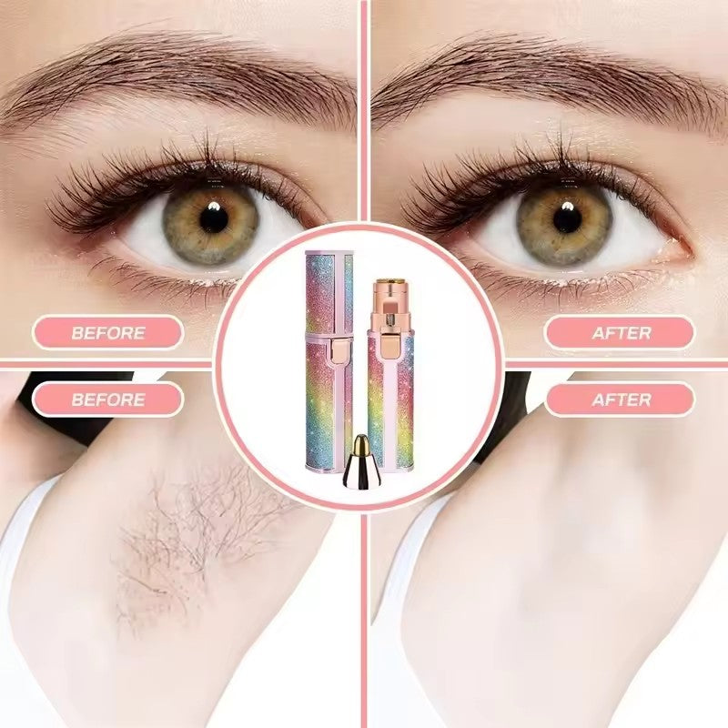 2 in 1 Electric Eyebrow Trimmer & Hair Remover for All Parts Use in Pen Flawless
