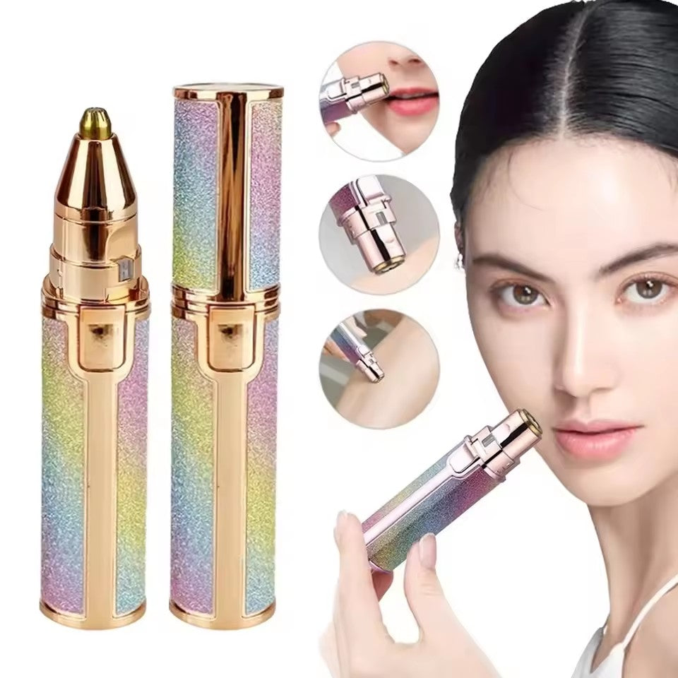 2 in 1 Electric Eyebrow Trimmer & Hair Remover for All Parts Use in Pen Flawless