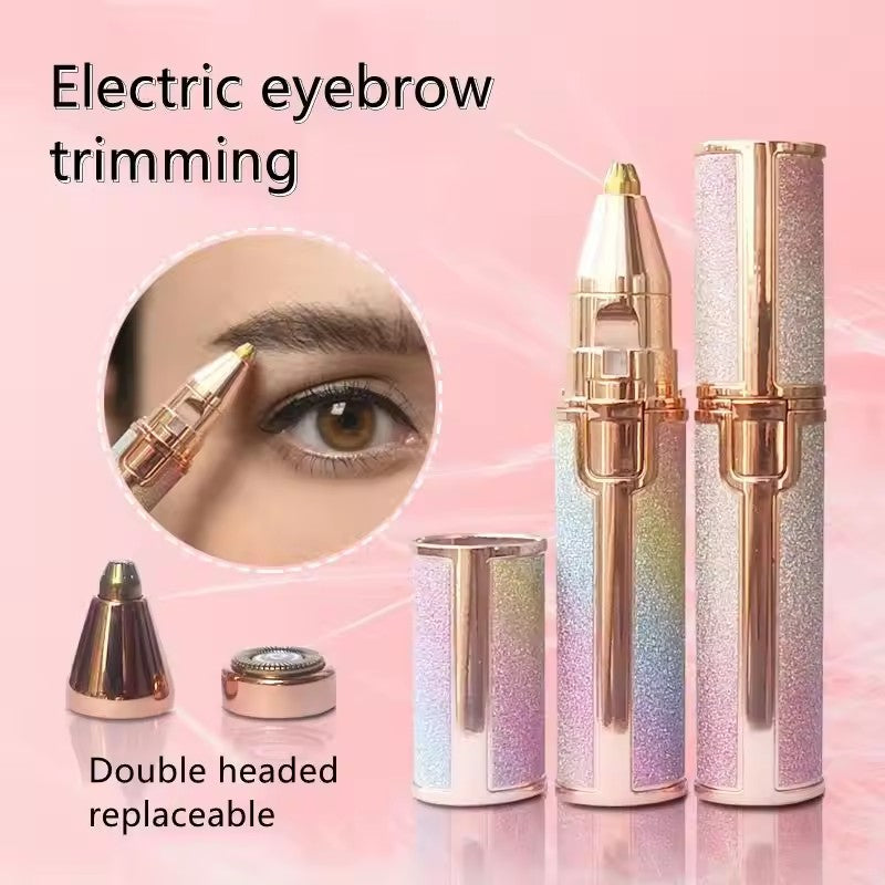 2 in 1 Electric Eyebrow Trimmer & Hair Remover for All Parts Use in Pen Flawless